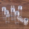 Transparent Eco-Friendly Aluminum Lid Sealed Jar Bottles Set With Electroplate Screws For Kitchen Use