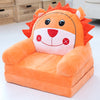 Cute Cartoon-Shaped 2 in 1 Children’s Arm Chair made of Soft Plush for Living Room and Bedroom