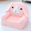 Cute Cartoon-Shaped 2 in 1 Children’s Arm Chair made of Soft Plush for Living Room and Bedroom