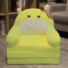 Cute Cartoon-Shaped 2 in 1 Children’s Arm Chair made of Soft Plush for Living Room and Bedroom