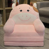 Cute Cartoon-Shaped 2 in 1 Children’s Arm Chair made of Soft Plush for Living Room and Bedroom